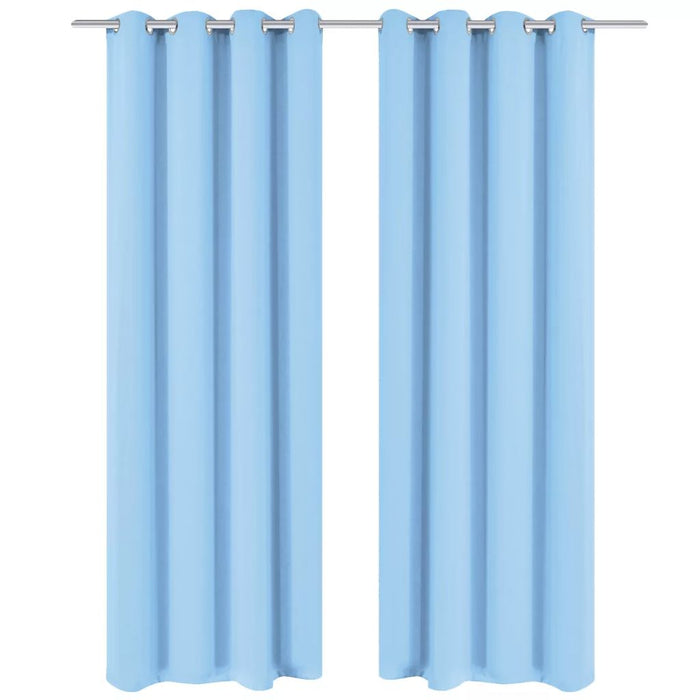 VXL Blackout Curtain with Metal Eyelets 270X245 Cm Turquoise