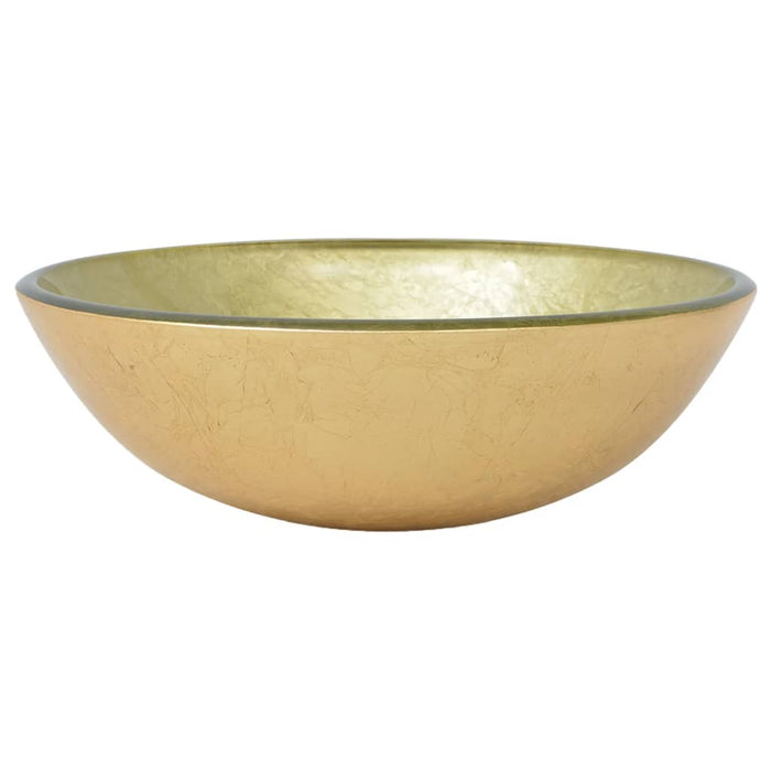 VXL Golden tempered glass washbasin 42 cm