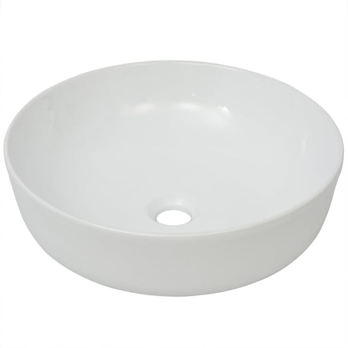 VXL Round white ceramic sink 41.5x13.5 cm
