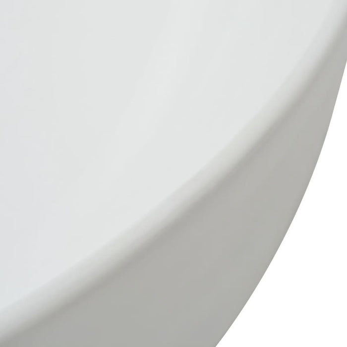 VXL Lavabo redondo de cerámica blanco 41,5x13,5 cm