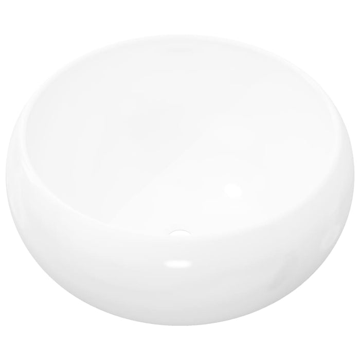 VXL Round ceramic sink 40x15 cm white