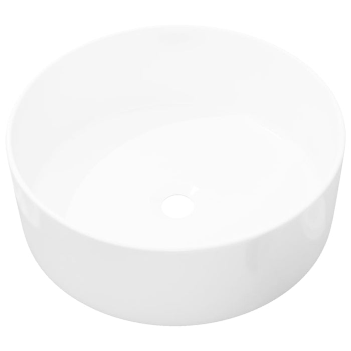 VXL Round white ceramic sink 40x15 cm
