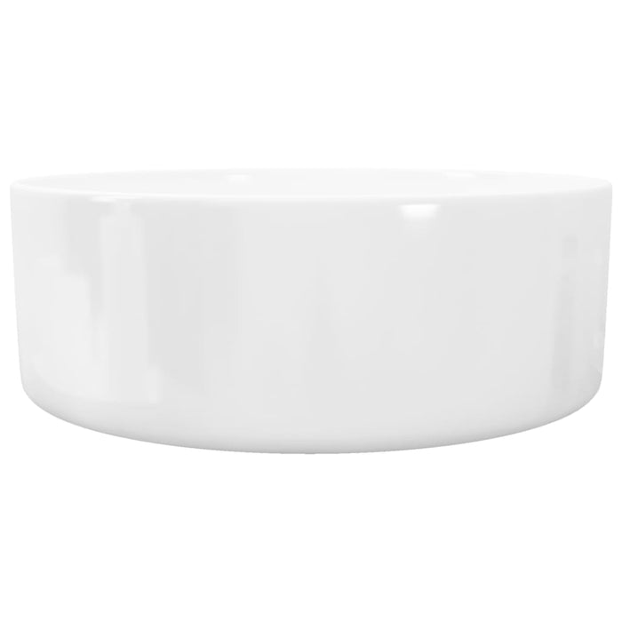 VXL Lavabo redondo de cerámica blanco 40x15 cm
