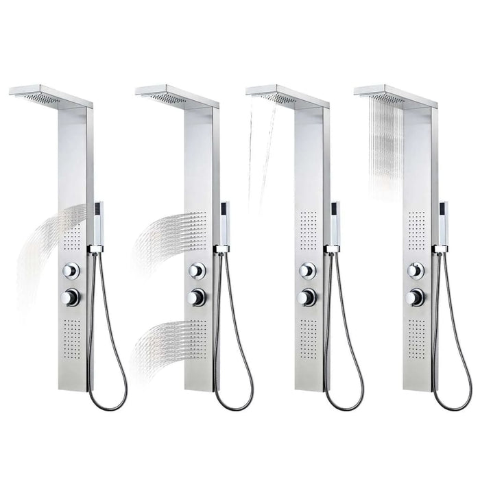 VXL Square Stainless Steel Shower Panel System
