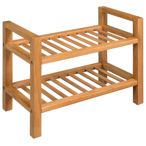 VXL Zapatero con 3 estantes madera maciza de roble 100x27x60 cm — Bañoidea