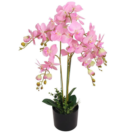 VXL Planta Artificial Orquídea Con Macetero 75 Cm Rosa 5 a 7 Días VXL 