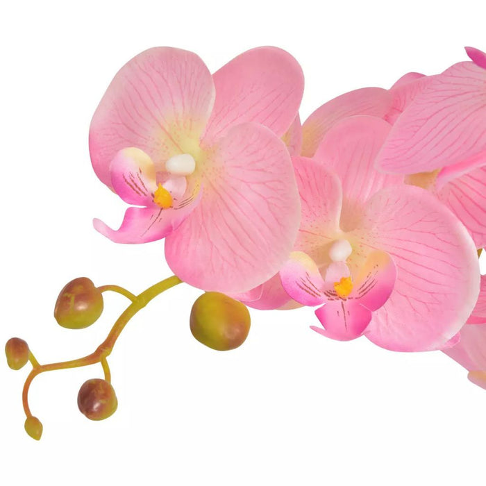VXL Planta Artificial Orquídea Con Macetero 75 Cm Rosa 5 a 7 Días VXL 