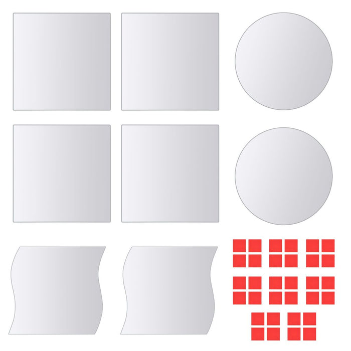 VXL Azulejos De Espejo De Diversas Formas Vidrio 8 Unidades 5 a 7 Días VXL 