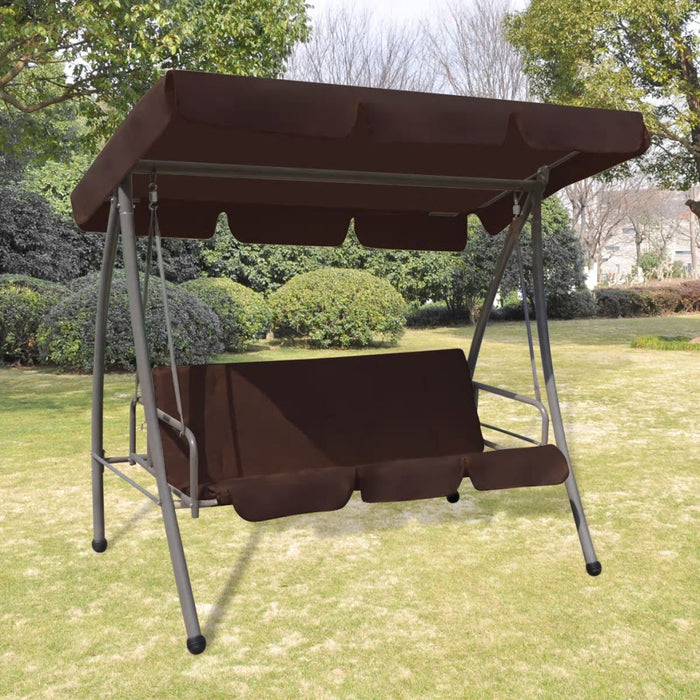 VXL Outdoor Swing Bench With Coffee Canopy