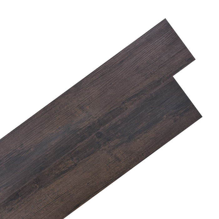 VXL Lamas de suelo de PVC autoadhesivas marrón oscuro 5,02 m² 2 mm