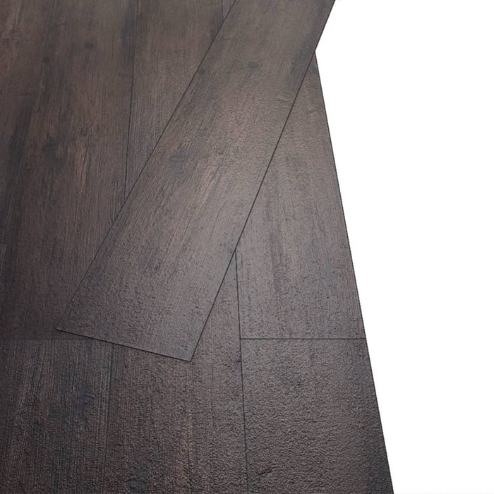 VXL Lamas de suelo de PVC autoadhesivas marrón oscuro 5,02 m² 2 mm