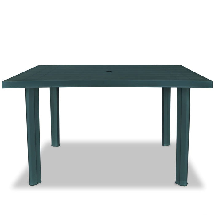 VXL Garden Table 126X76X72 Cm Green Plastic