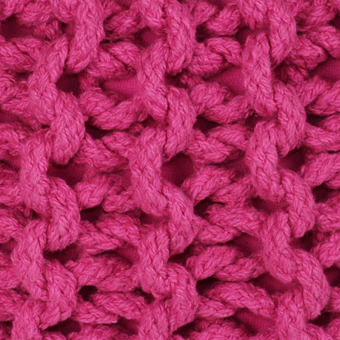 VXL Handwoven pouf 50x35 cm pink cotton