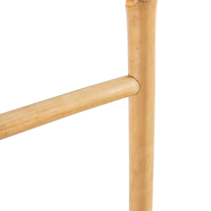 Tradineur - Toallero de pie de bambú, escalera decorativa con 5