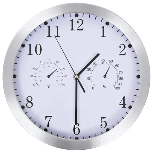 VXL Reloj De Pared De Cuarzo Higrómetro Y Termómetro 30 Cm Blanco 5 a 7 Días VXL 