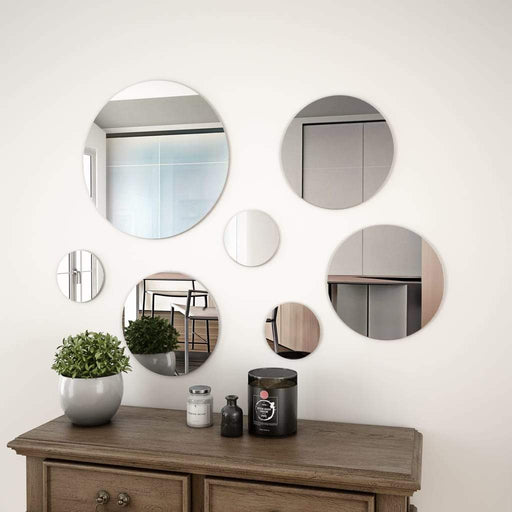 Espejo con forma ovalada para pared y sin marco de medidas 50x100 cm  fabricado con vidrio VidaXL