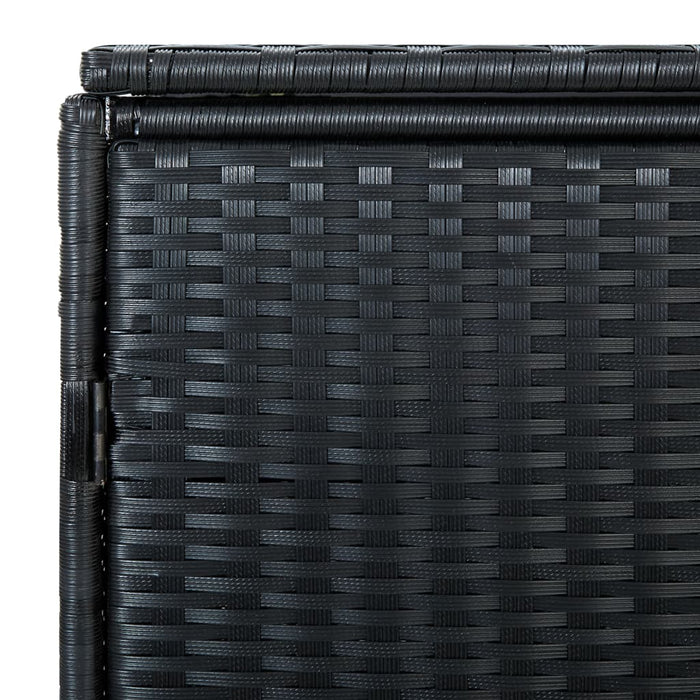 VXL Double Shed Black Rattan Garbage Container 148X80X111Cm