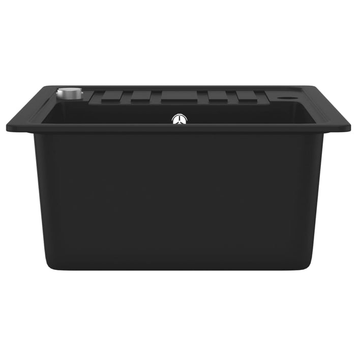 VXL Granite Kitchen Sink with Black Single Bowl