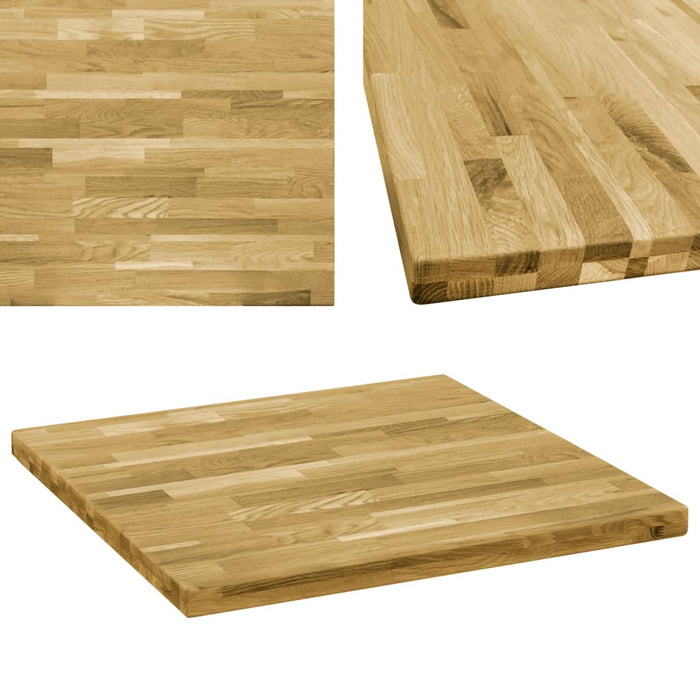VXL Tablero de mesa cuadrado madera maciza de roble 44 mm 70x70 cm —  Bañoidea