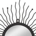 VXL Espejo De Pared Con Forma De Sol Radiante 60 Cm Negro 5 a 7 Días VXL 