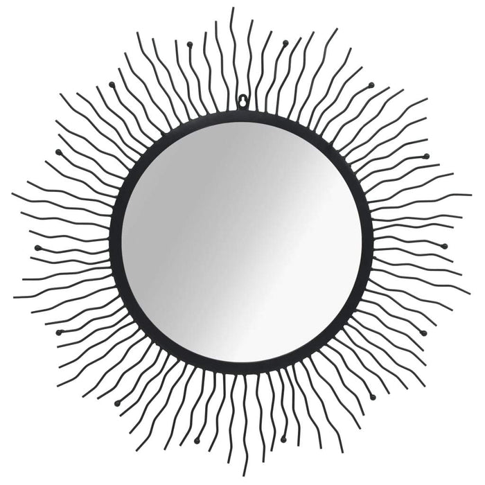 VXL Espejo De Pared Con Forma De Sol Radiante 80 Cm Negro 5 a 7 Días VXL 