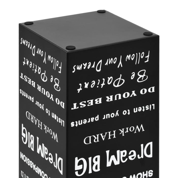 VXL Umbrella Stand Text Design Black Steel