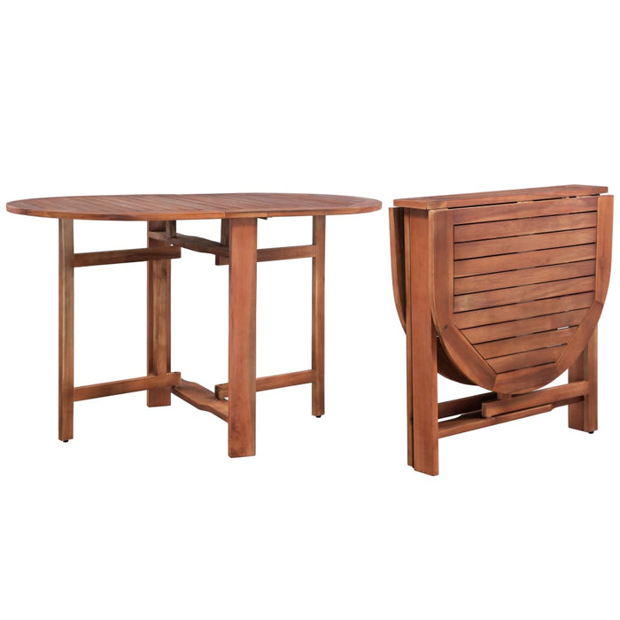 VXL Solid Acacia Wood Garden Table 120X70X74 Cm