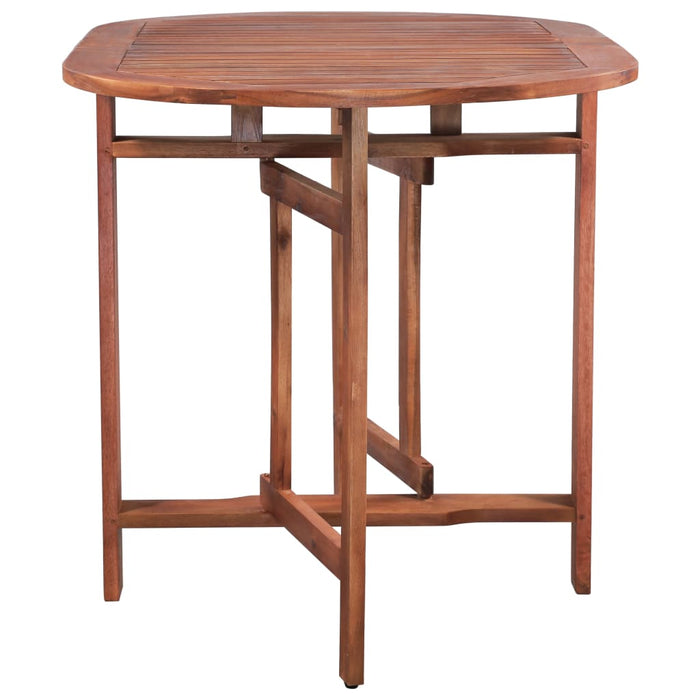 VXL Solid Acacia Wood Garden Table 120X70X74 Cm