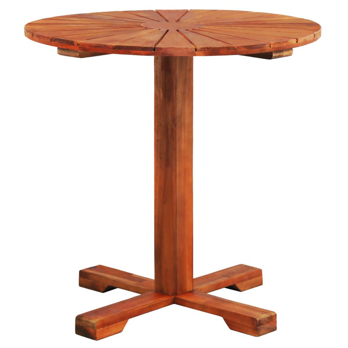 VXL Bistro Terrace Table Solid Acacia Wood 70X70 Cm
