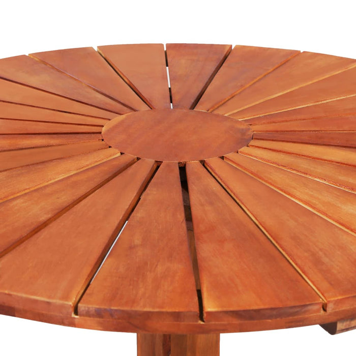 VXL Bistro Terrace Table Solid Acacia Wood 70X70 Cm