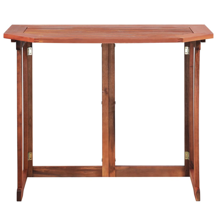 VXL Bistro Terrace Table Solid Acacia Wood 90X50X75 Cm