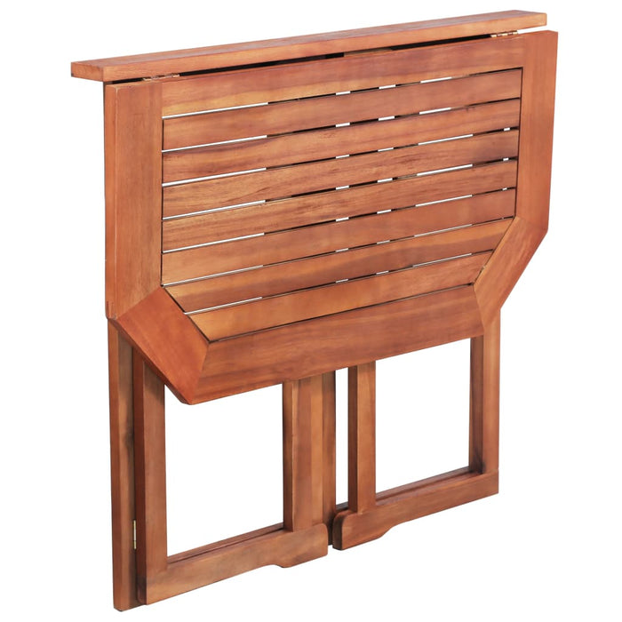 VXL Bistro Terrace Table Solid Acacia Wood 90X50X75 Cm