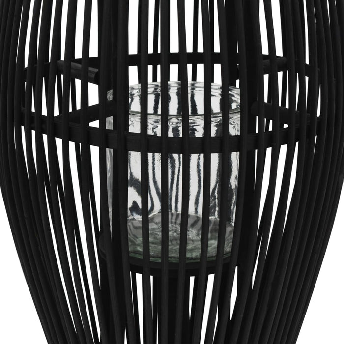 VXL Portavelas Colgante Bambú Negro 95 Cm