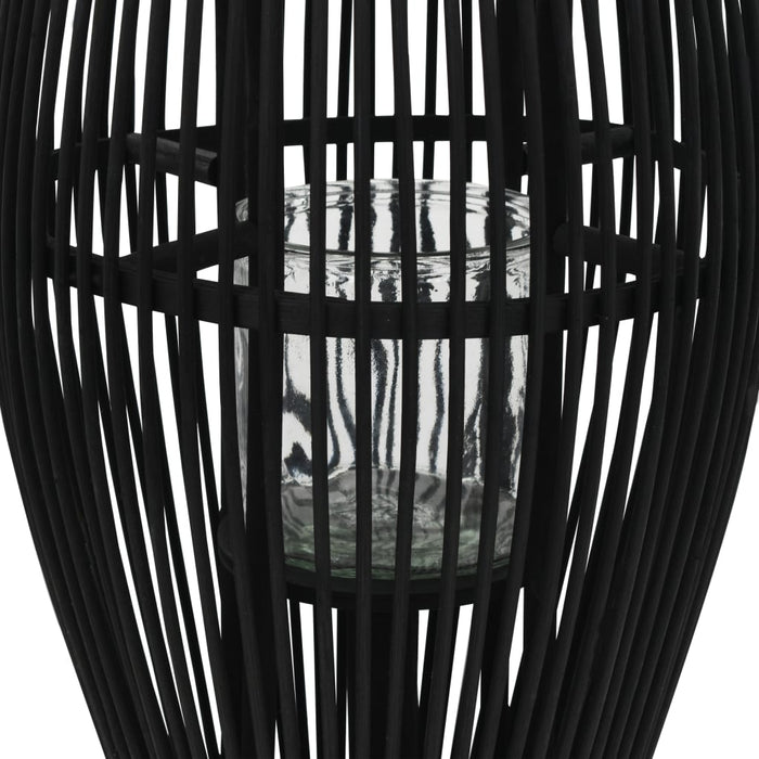 VXL Portavelas Colgante Bambú Negro 60 Cm