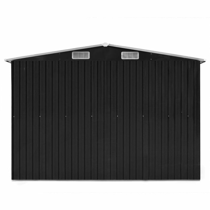 VXL Anthracite Metal Garden Shed 257X298X178 Cm