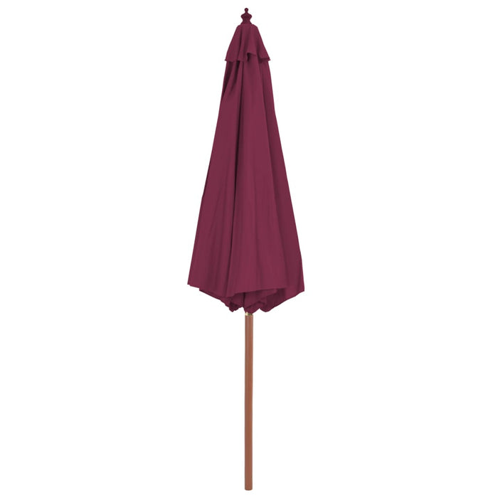 VXL Garden Umbrella with Wooden Pole 300 Cm Bordeaux