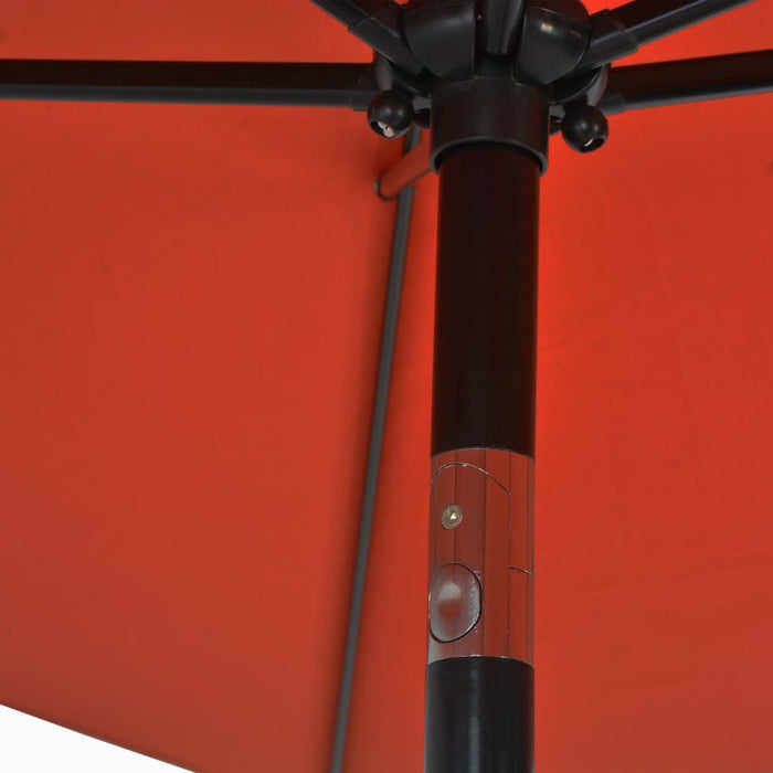 VXL Garden Umbrella with Metal Pole 300X200 Cm Terracotta