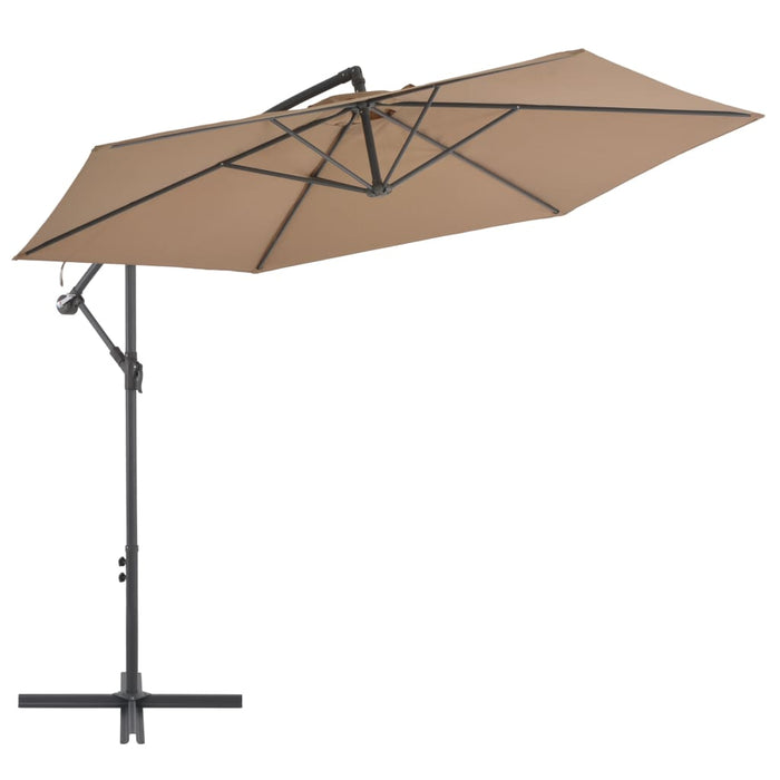 VXL Cantilever Umbrella With Aluminum Pole 300 Cm Taupe