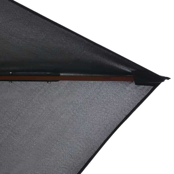 VXL Garden Umbrella with Wooden Pole 200X300 Cm Anthracite
