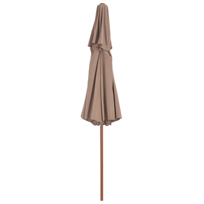 VXL Two-Story Parasol Wooden Pole 270 Cm Taupe
