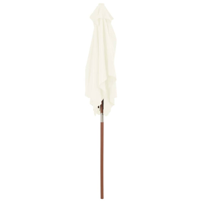 VXL Garden Umbrella with Wooden Pole 150X200 Cm Sand