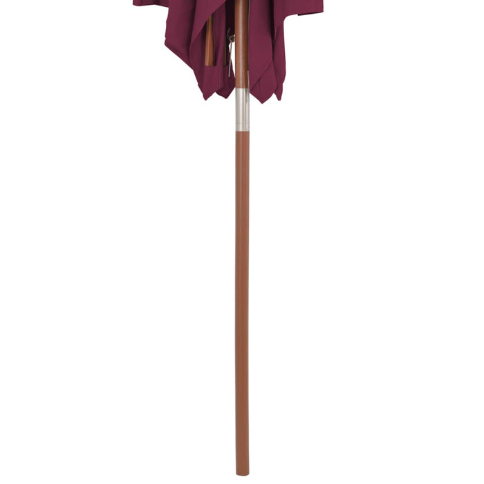 VXL Garden Umbrella with Wooden Pole 150X200 Cm Bordeaux