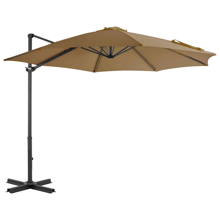 VXL Cantilever Umbrella With Taupe Aluminum Pole 300 Cm
