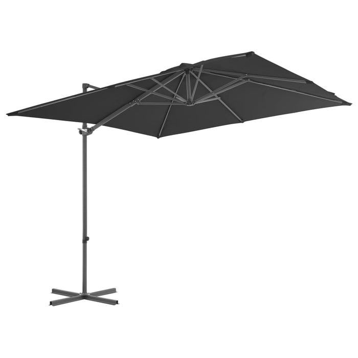 VXL Cantilever Umbrella With Steel Pole Anthracite Gray 250X250 Cm