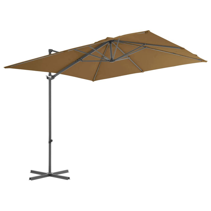 VXL Cantilever Parasol With Steel Pole Taupe 250X250 Cm