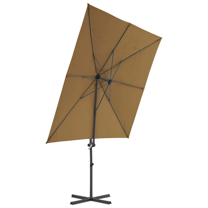 VXL Cantilever Parasol With Steel Pole Taupe 250X250 Cm