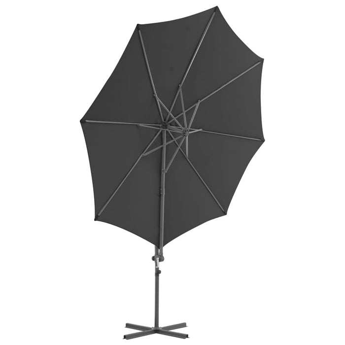 VXL Cantilever Parasol With Steel Pole Anthracite Gray 300 Cm