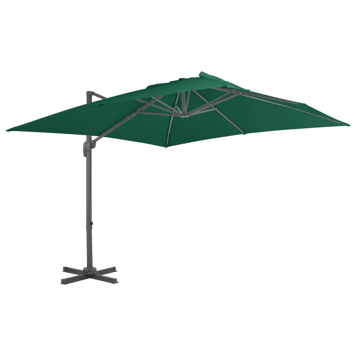 VXL Cantilever Umbrella With Aluminum Pole 300X300 Cm Green