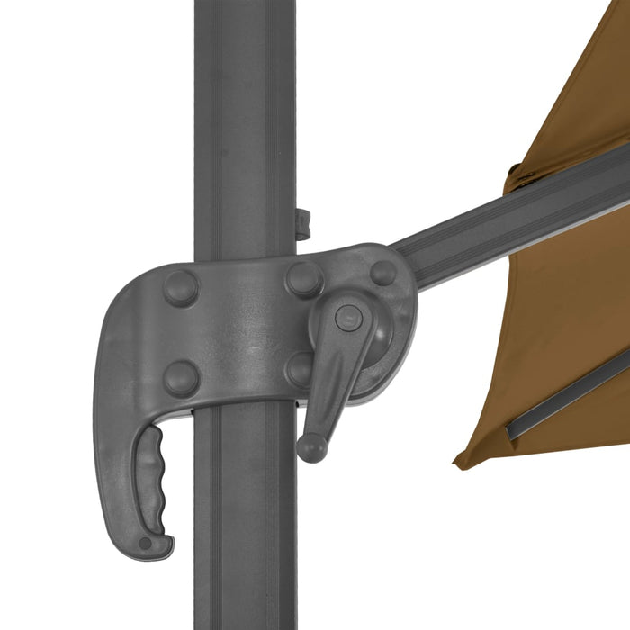 VXL Cantilever Umbrella With Aluminum Pole 300X300 Cm Taupe