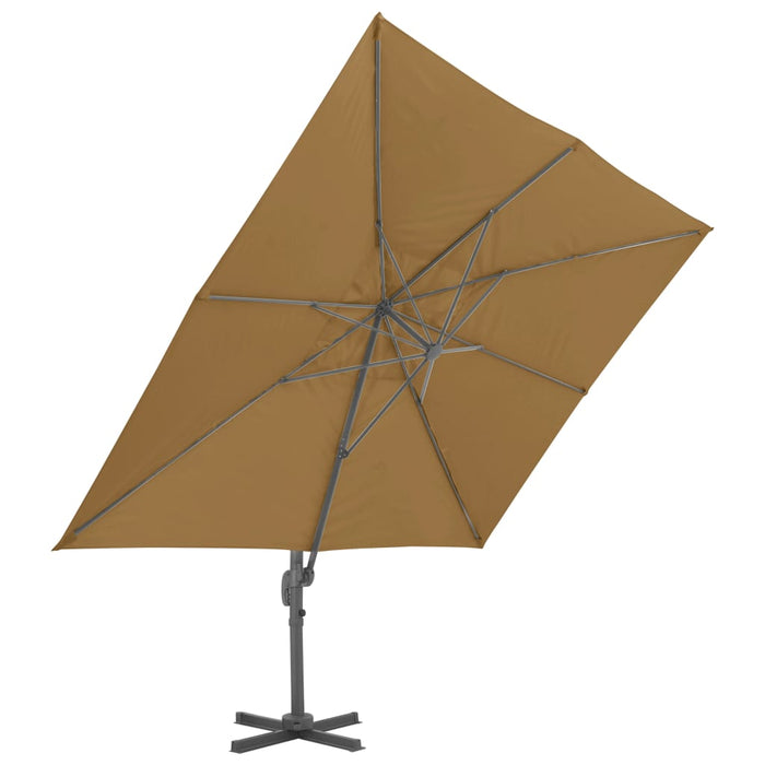 VXL Cantilever Umbrella With Aluminum Pole 400X300 Cm Taupe